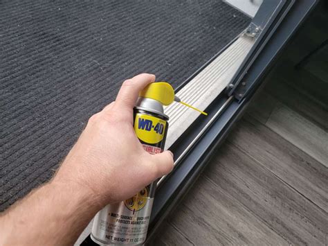 sliding glass door track lubricant.